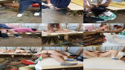 农村4P换妻游戏勾搭激情啪啪，简陋工棚内大秀直播，口交大鸡巴衣服都没脱完就开草，多体位爆草抽插内射骚穴-截图2