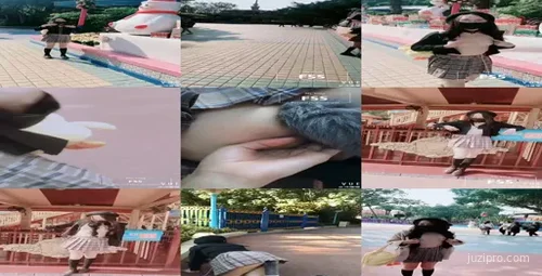 网红冯珊珊户外游乐园趣味视频-截图2