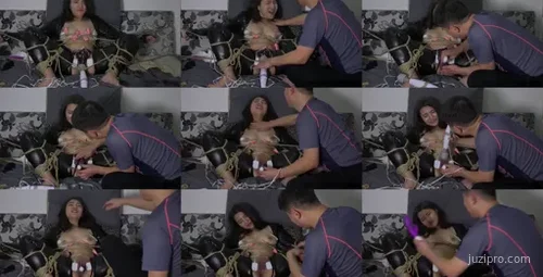 美女模特挑战紫竹铃情趣摄影-截图2