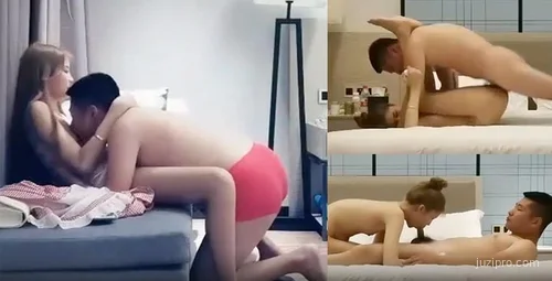 代班甜美萌妹浴后亲密互动