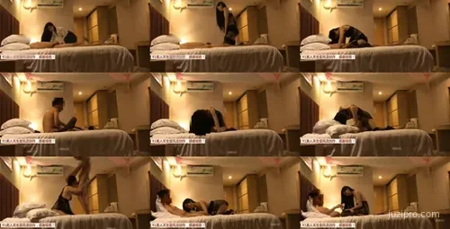 白领美女兼职酒店服务客户，被迫穿情趣黑丝-截图2