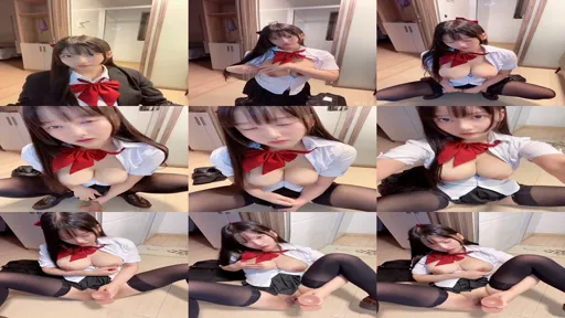 知名漫展巨乳Cos‘小尤奈’自拍流出 清纯学生妹制服在家骚气用假屌自慰 奶大逼粉实属尤物-截图2