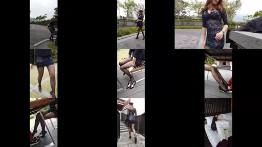 芝芝Booty《魔镜街拍之黑丝连衣裙》-截图2